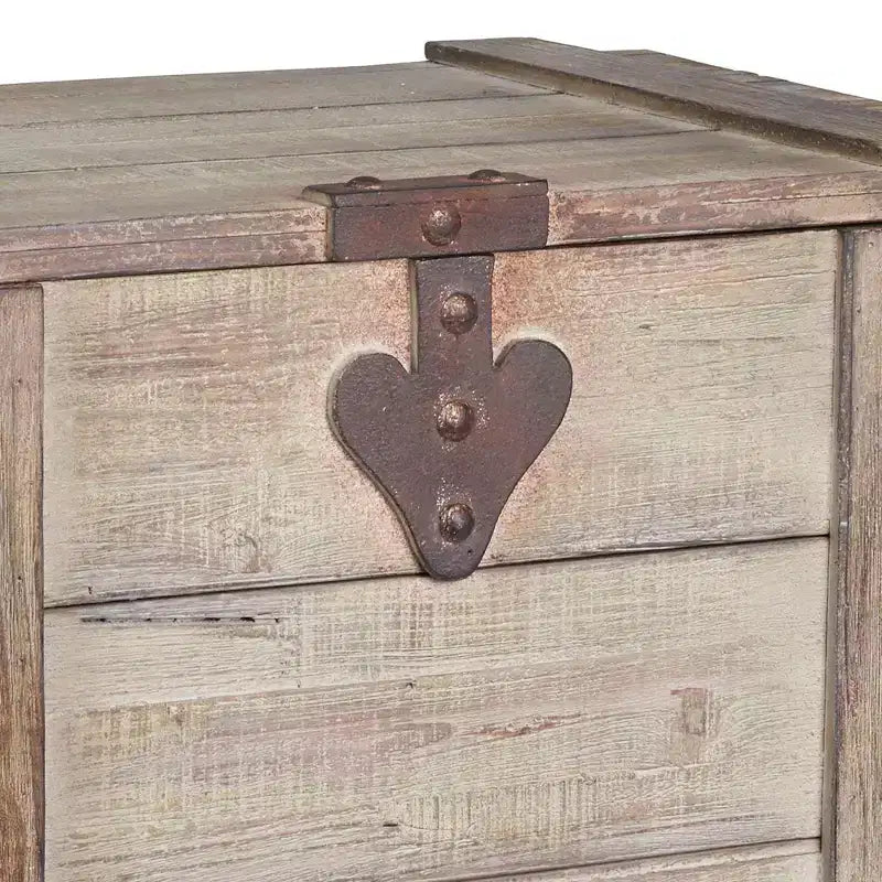 Cofanetto Decorativo Anticato Piccolo Household Essentials: Baule Contenitore Multicolore per Tutte le Età, 19" x 11" x 15,75"