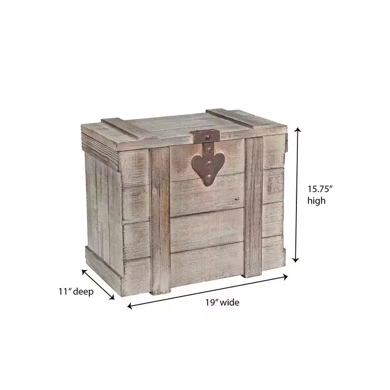Cofanetto Decorativo Anticato Piccolo Household Essentials: Baule Contenitore Multicolore per Tutte le Età, 19" x 11" x 15,75"