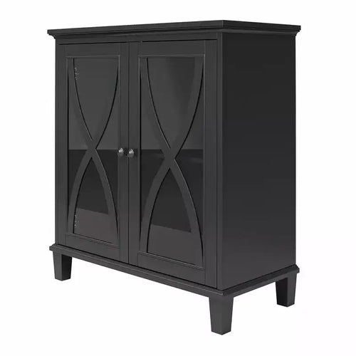 Mobiletto d'accento Ameriwood Home Celeste con ante in vetro