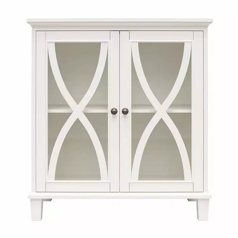 Mobiletto d'accento Ameriwood Home Celeste con ante in vetro