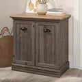 GDFStudio Carter Wood Decorative Storage Cabinet with Doors and Adjustable Shelves