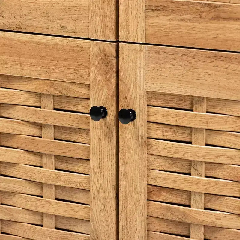 Scarpiera Winda Wood a 4 Ante: Capacità 18 Paia, Circolazione Aria - Baxton Studio