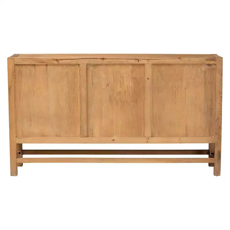 bali & pari Credenza in Rattan e Legno Riciclato Sibu Naturale/Marrone Naturale