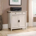 Edge Water Carrello/Supporto multiuso a 2 ante, bianco sporco leggero - Sauder: Mobiletto accentato in stile costiero con ripiano regolabile e hardware antiribaltamento